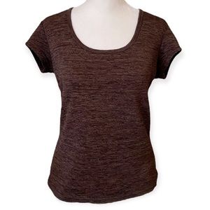 Vintage 90s Amy Byer Brown Stretchy Short Sleeve Top size women’s medium large